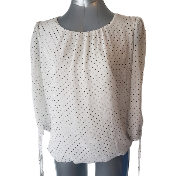 Blousology White Polka Dot Blouse – Size S - Picture 1 of 5